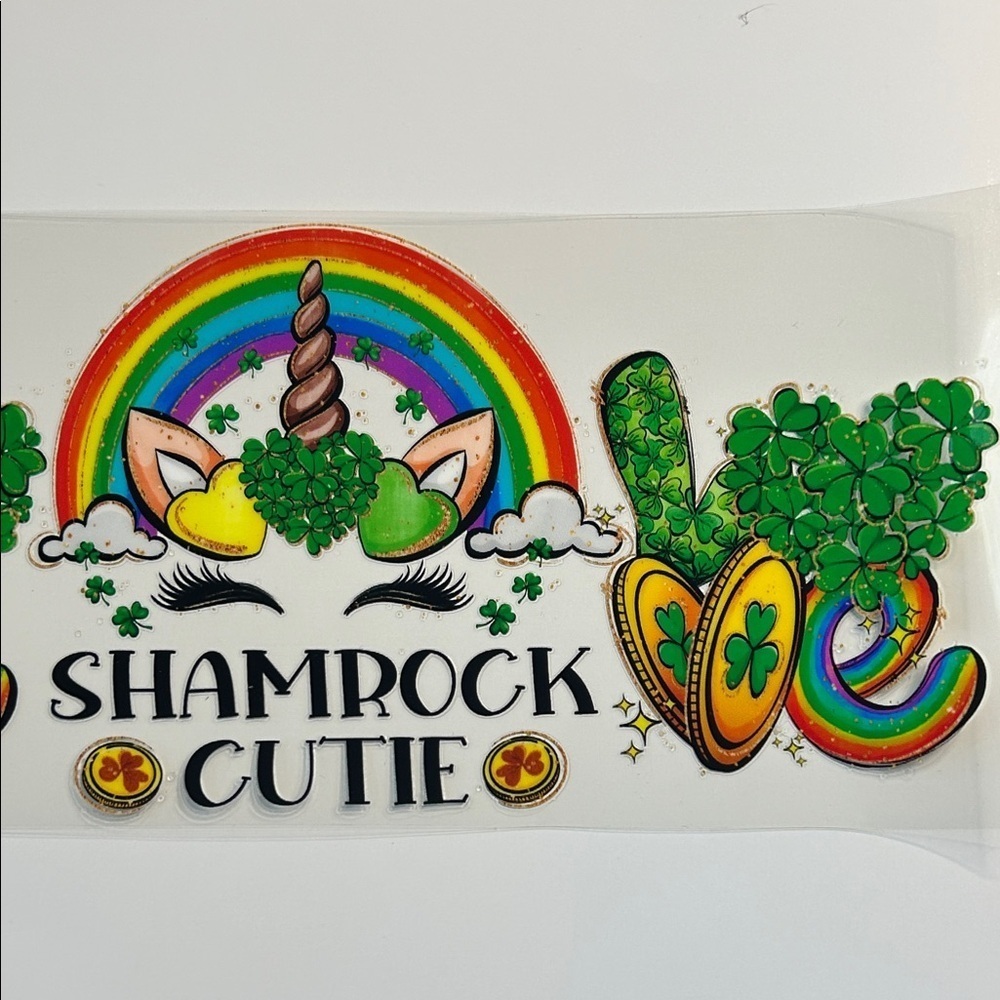 Shamrock Cutie Cup Decal
